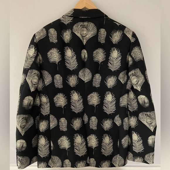 Alexander McQueen jacquard peacock feather print Blazer 2017 runway collection - Picture 3 of 4